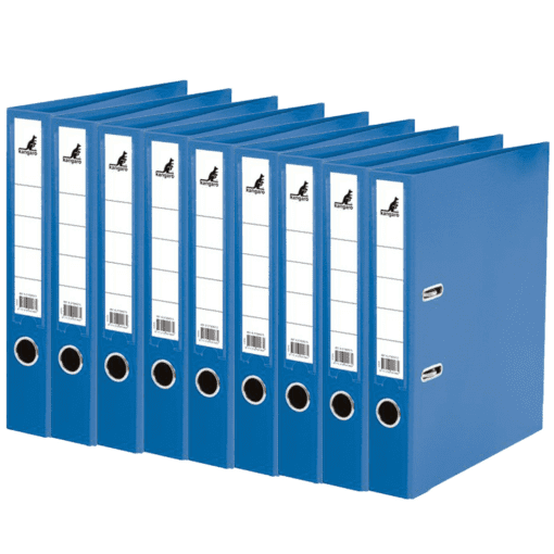 10x Kangaro KTC Ordner Kangaro A4 2 rings 75mm PP/ PP blauw