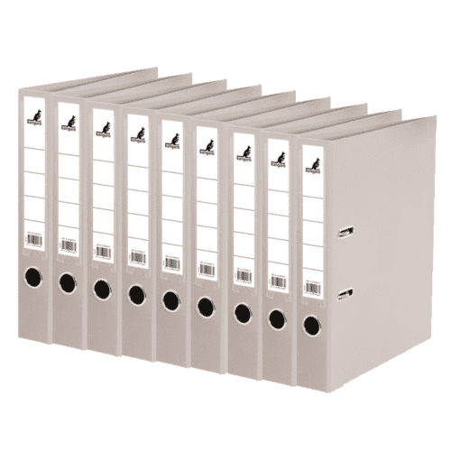 10x Kangaro KTC Ordner Kangaro A4 2 rings 75mm PP/ PP grijs