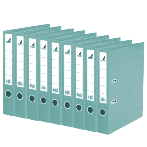 10x Kangaro KTC Ordner Kangaro A4 2 rings PP/Papier 5cm turquoise