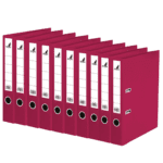 10x Kangaro KTC Ordner Kangaro A4 2 rings PP 5cm bordeaux