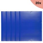 20x Kangaro KTC Elastomap Kangaro A4 PP volle kleur blauw