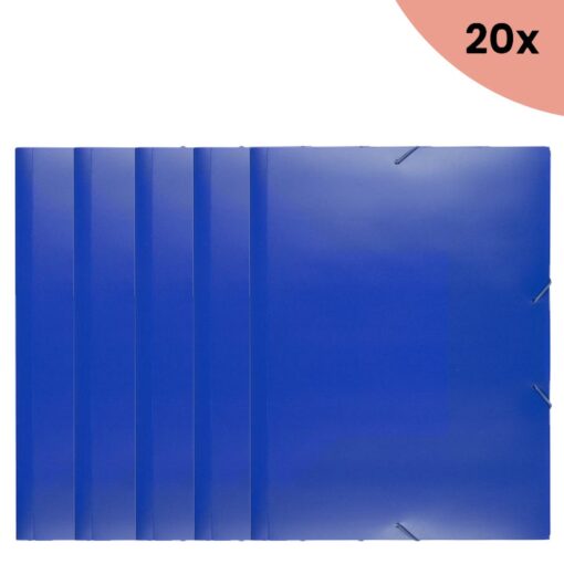 20x Kangaro KTC Elastomap Kangaro A4 PP volle kleur blauw