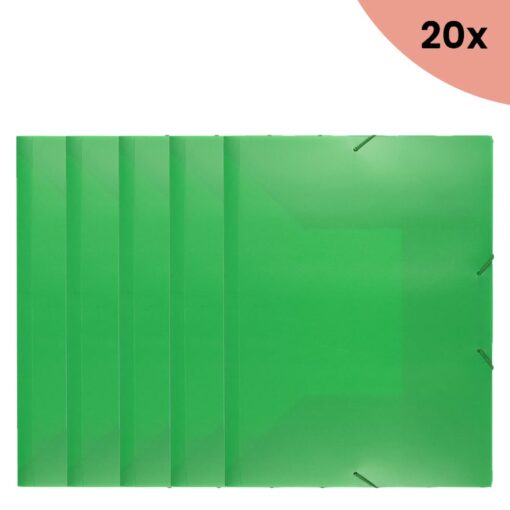 20x Kangaro KTC Elastomap Kangaro A4 PP volle kleur groen