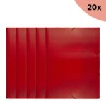 20x Kangaro KTC Elastomap Kangaro A4 PP volle kleur rood