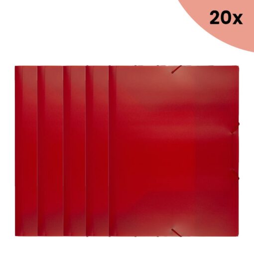 20x Kangaro KTC Elastomap Kangaro A4 PP volle kleur rood