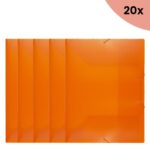 20x Kangaro KTC Elastomap Kangaro A4 PP volle kleur oranje