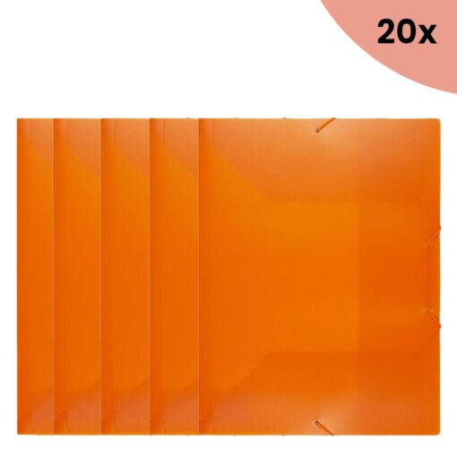 20x Kangaro KTC Elastomap Kangaro A4 PP volle kleur oranje
