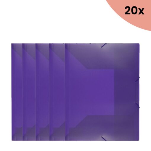 20x Kangaro KTC Elastomap Kangaro A4 PP volle kleur paars