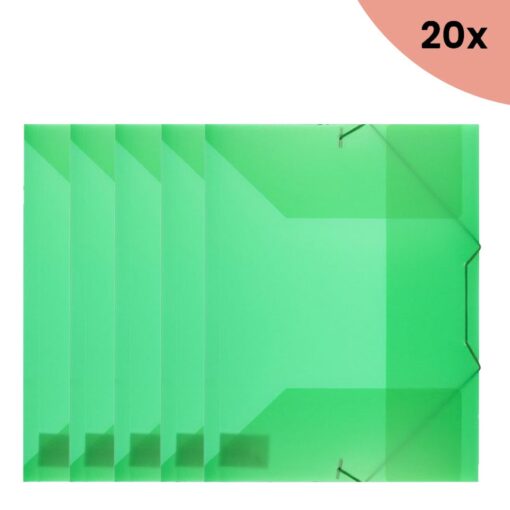 20x Kangaro KTC Elastomap Kangaro A4 PP transparant groen