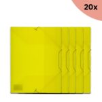 20x Kangaro KTC Elastomap Kangaro A4 PP transparant geel