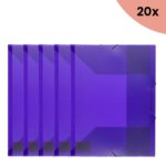 20x Kangaro KTC Elastomap Kangaro A4 PP transparant paars