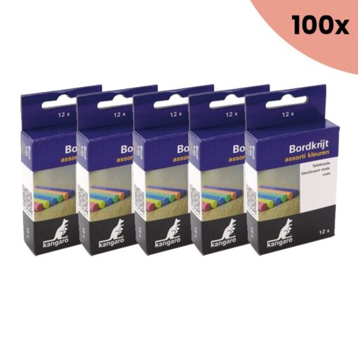 100x Kangaro KTC Bordkrijt Kangaro ass.kleuren 12 stuks