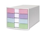 Ladekast HAN Impuls met 4 gesloten laden wit/pastel