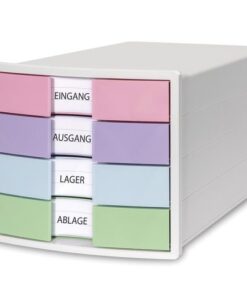 Ladekast HAN Impuls met 4 gesloten laden wit/pastel