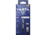 Oplaadkabel Varta 3 in 1 USB A naar USB C, lightning en     micro