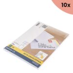 10x Akte envelop Raadhuis 162x229mm C5 wit plakstrip krimp a 25 stuks .