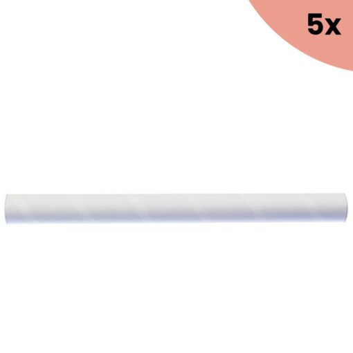 5x Brievenbuskoker Raadhuis A3 360x27mm rond wit krimp a 5 stuks