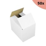 50x Verzenddoos Raadhuis 190x142x100mm EB-golf wit