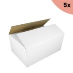 5x Verzenddoos Raadhuis Inw: 586x386x286mm EB-golf wit