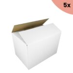 5x Verzenddoos Raadhuis Inw: 586x386x386mm EB-golf wit
