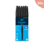 20x Balpen Schneider Reco zwart, schrijfkleur: zwart