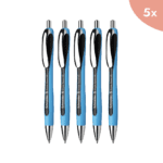 5x Balpen Schneider Slider Rave XB 1,4mm blauw-zwart