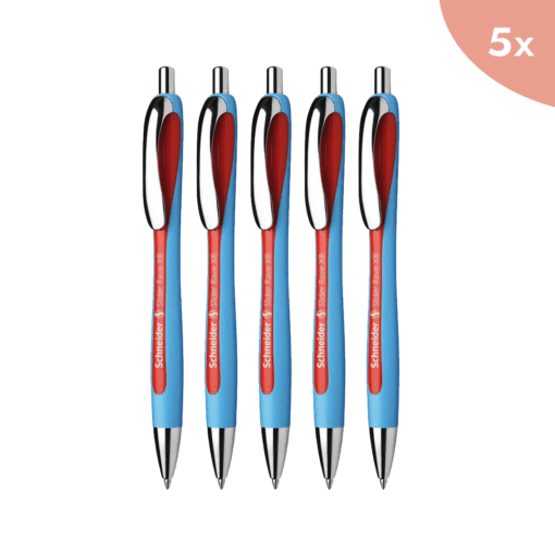 5x Balpen Schneider Slider Rave XB 1,4mm blauw-rood