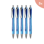 5x Balpen Schneider Slider Rave XB 1,4mm blauw-donkerblauw