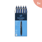 5x Balpen Schneider Haptify blauw omhulsel, blauwschrijvend