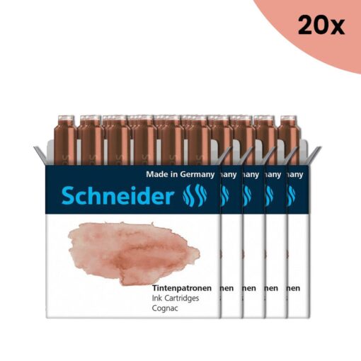 20x Inktpatronen Schneider pastel Cognac doos 6st.