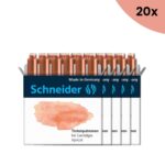 20x Inktpatronen Schneider pastel Abrikoos doos 6st.