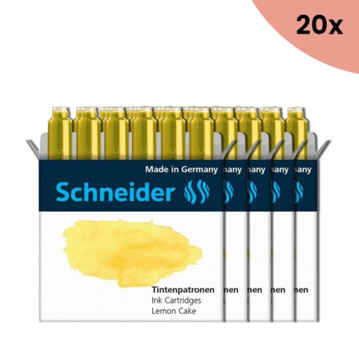 20x Inktpatronen Schneider pastel Lemon Cake doos 6st.