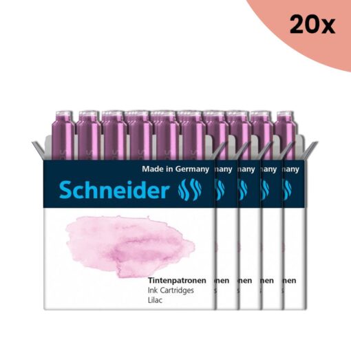 20x Inktpatronen Schneider pastel Lila doos 6st.