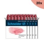 20x Inktpatronen Schneider pastel Blush doos 6st.