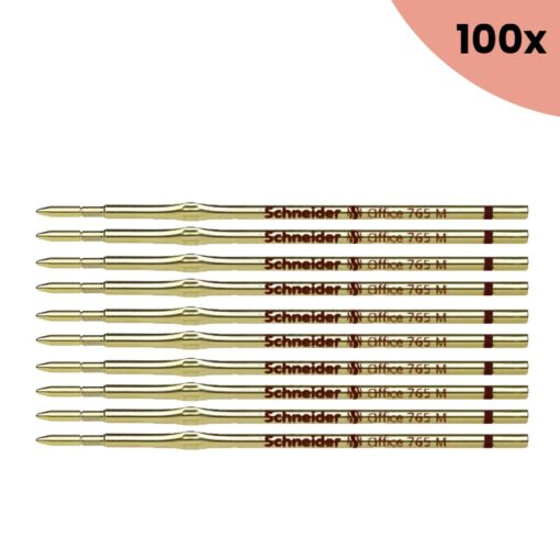 100x Balpenvulling Schneider Office 765 M zwart