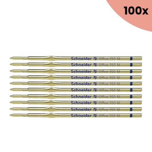 100x Balpenvulling Schneider Office 765 M blauw