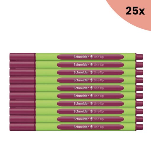 25x Fineliner Schneider Line-Up 0,4mm  carmine-red