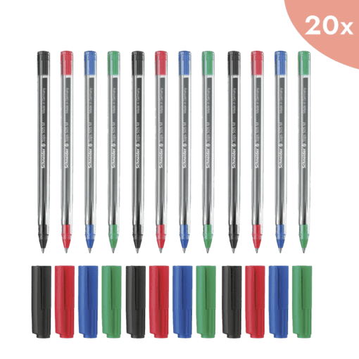 20x Balpen Schneider Tops 505 M blister a 4 stuks assorti