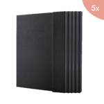 5x Sigel Notitieboek Conceptum Pure A4 zwart 5mm ruit hardcover met magneetsluiting