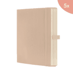 5x Sigel Notitieboek Conceptum A4 Beige gelinieerd softcover