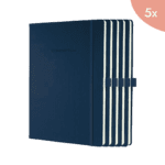 5x Sigel Notitieboek Conceptum Pure A4 midnight blue gelinieerd hardcover