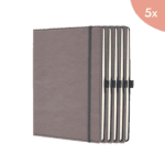 5x Sigel Notitieboek Conceptum A4 taupe punt-gelijnd 194pag 80gr HC