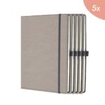 5x Sigel Notitieboek Conceptum A4 beige punt-gelijnd 194pag 80gr HC