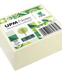 UPM notes 75x75 pastel geel blok 400 vel