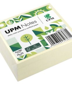UPM notes 75x75 pastel geel pak 3x 100 vel