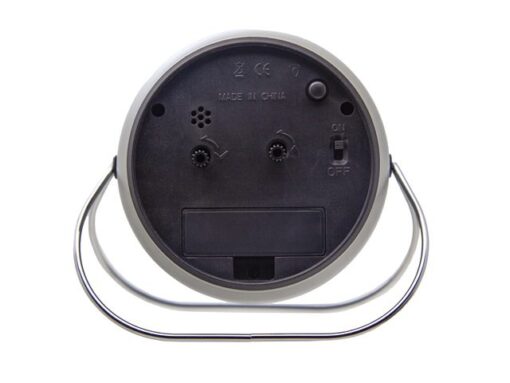 Wekker NeXtime Bubble alarm clock 11x8cm grijs metaal