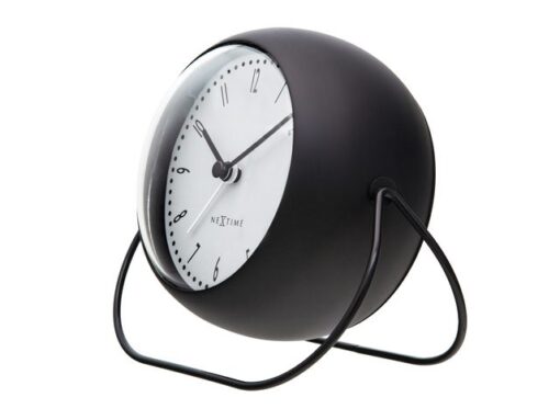 Wekker NeXtime Bubble alarm clock 11x8cm zwart metaal