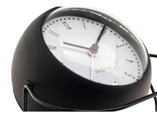 Wekker NeXtime Bubble alarm clock 11x8cm zwart metaal
