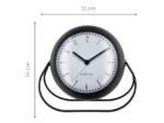 Wekker NeXtime Bubble alarm clock 11x8cm zwart metaal