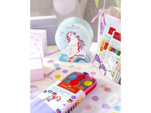 Faber Castell Kleurpotlood Faber-Castell Grip Unicorn 18 colour grip + 6  sparkle pastel kleurpotloden inclusief unicorn stickers